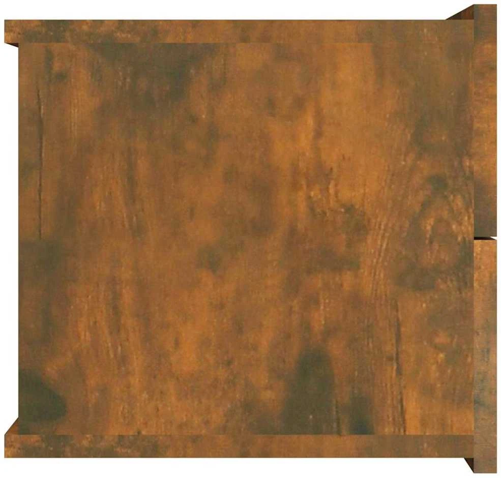 Naktinė spintelė, dūminio ąžuolo, 40x30x30cm, apdirbta mediena