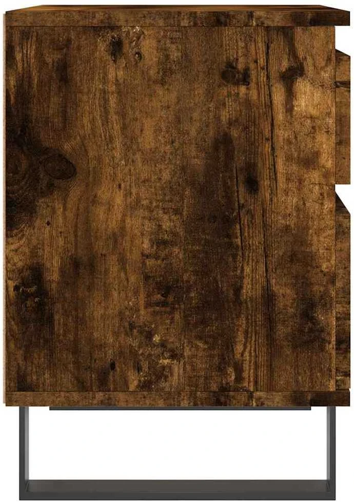 Naktinė spintelė, dūminio ąžuolo, 40x35x50cm, apdirbta mediena