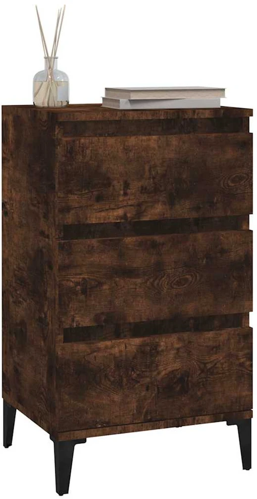 Naktinė spintelė, dūminio ąžuolo, 40x35x70cm, apdirbta mediena