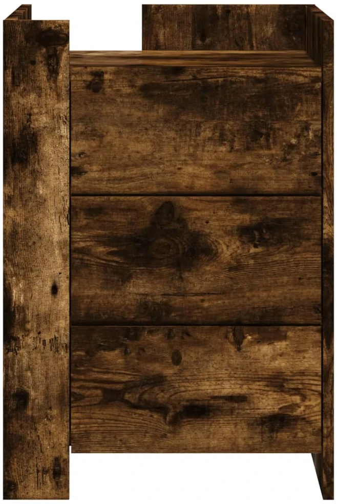 Naktinė spintelė, dūminio ąžuolo, 45x50x65cm, apdirbta mediena