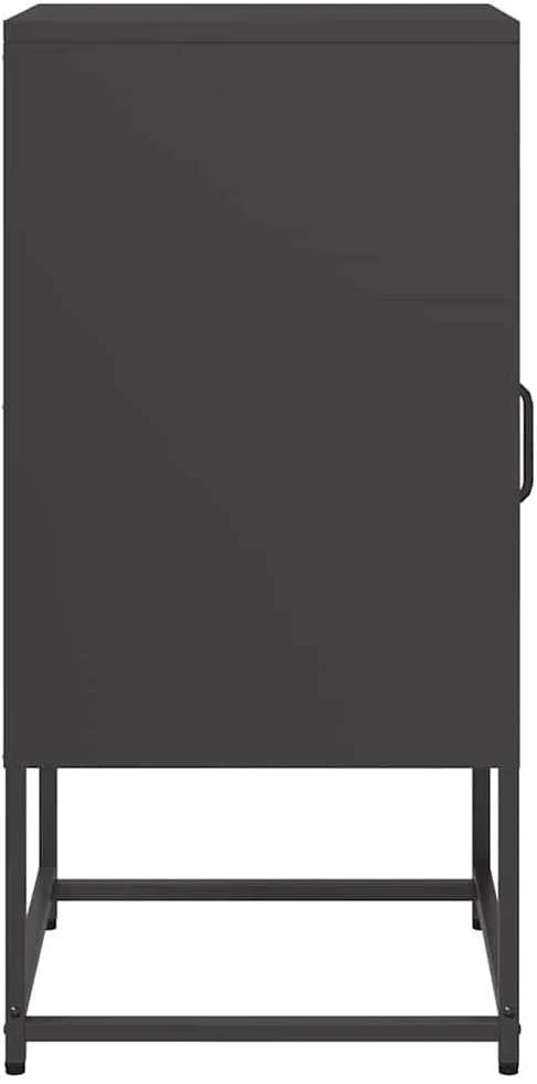 naktinė spintelė juoda 36x39x78 cm šaltai valcuotas plienas