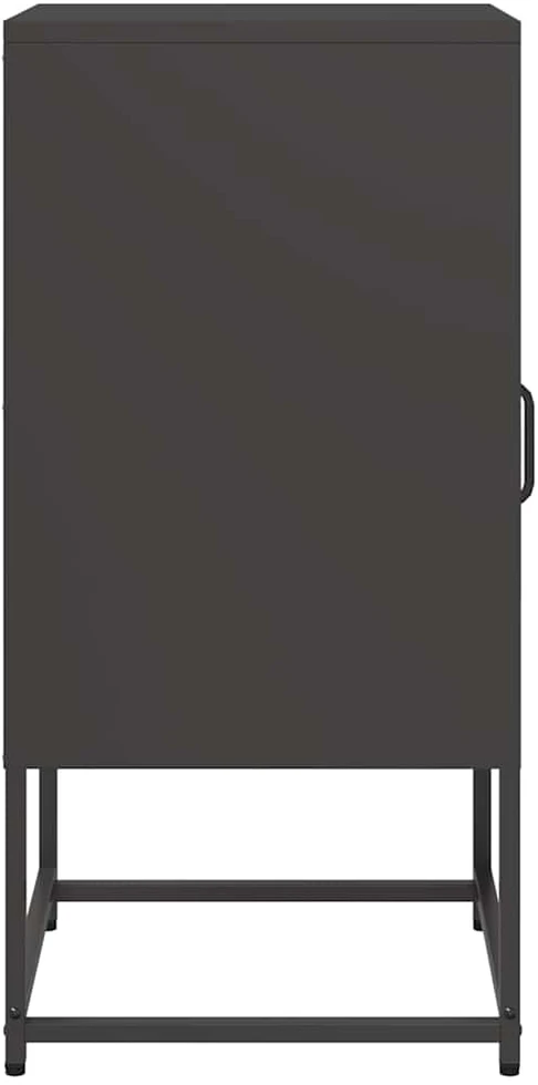 naktinė spintelė juoda 36x39x78 cm šaltai valcuotas plienas