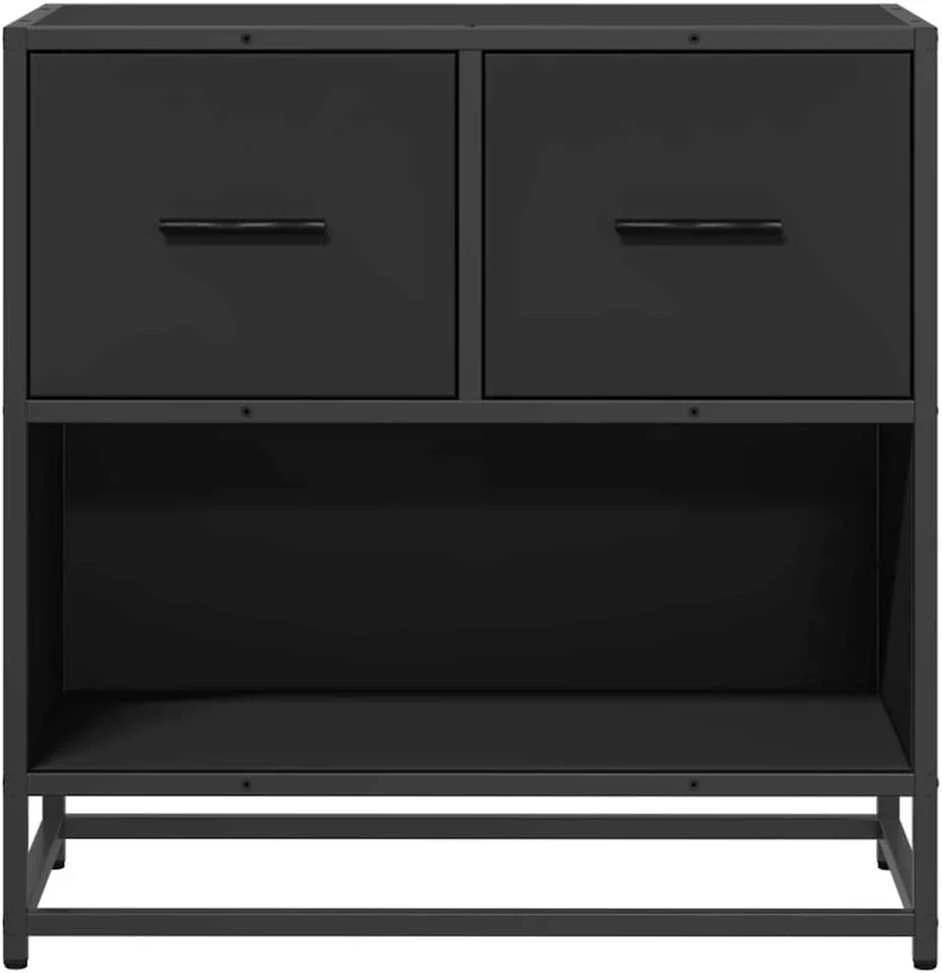 naktinė spintelė Juoda 60x31x60 cm Mediena ir metalas