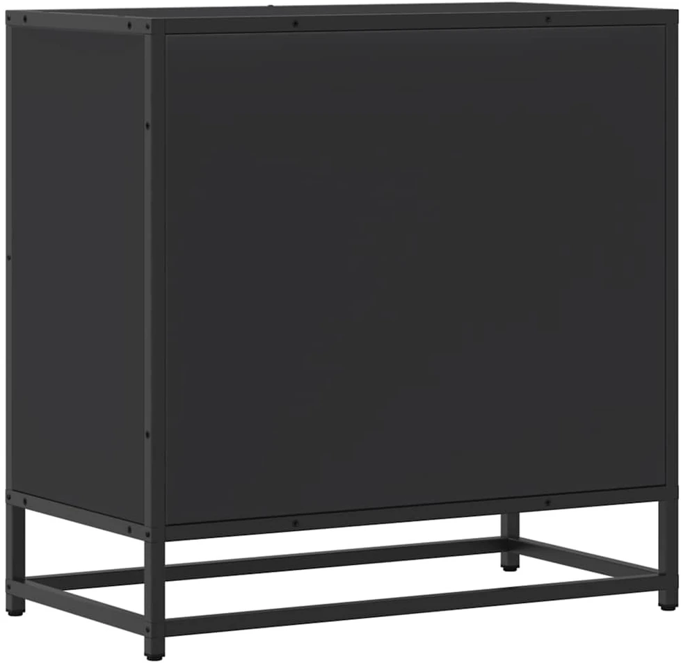 naktinė spintelė Juoda 60x31x60 cm Mediena ir metalas