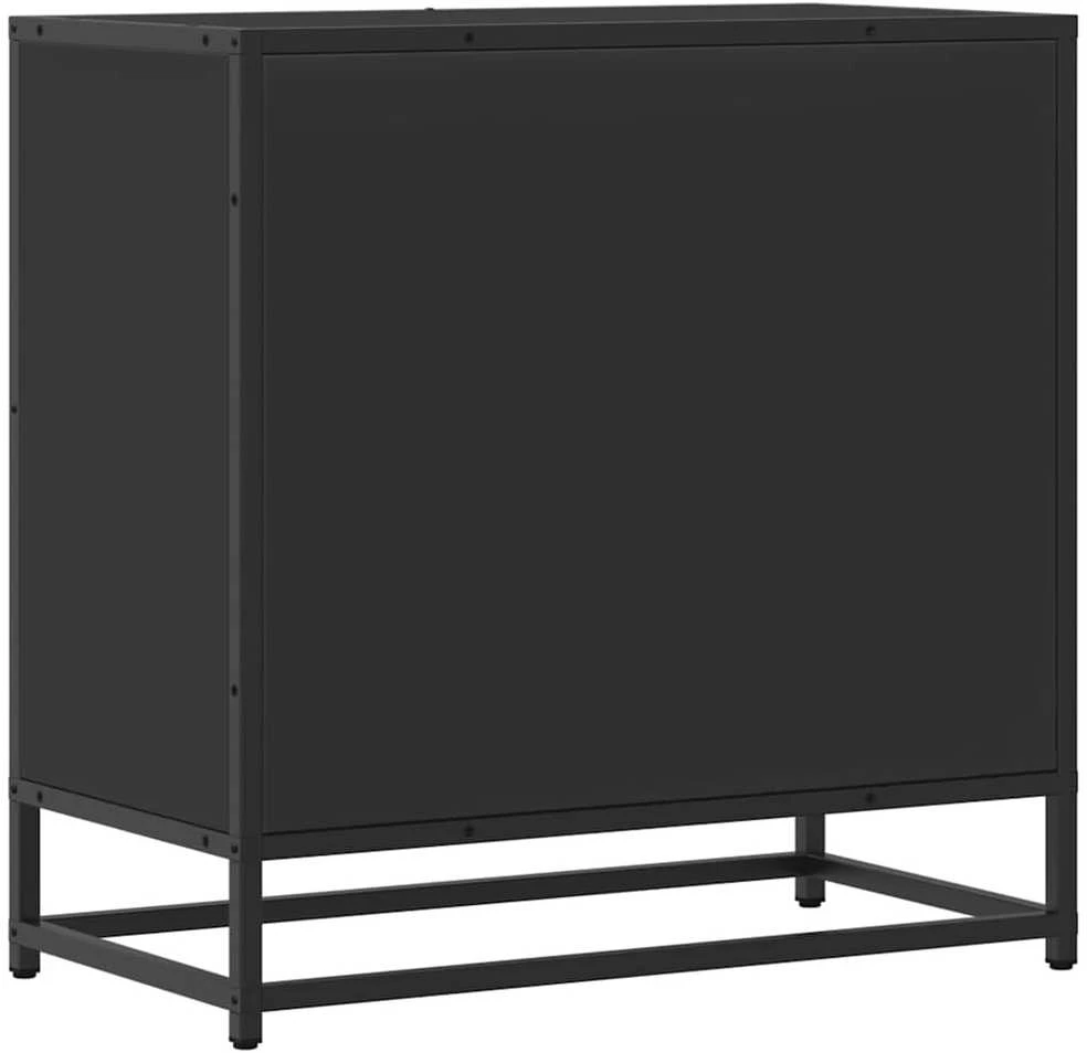 naktinė spintelė Juoda 60x31x60 cm Mediena ir metalas