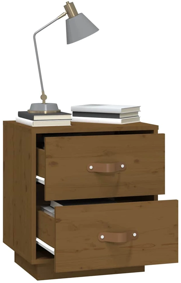 Naktinė spintelė, medaus ruda, 40x34x45cm, pušies masyvas