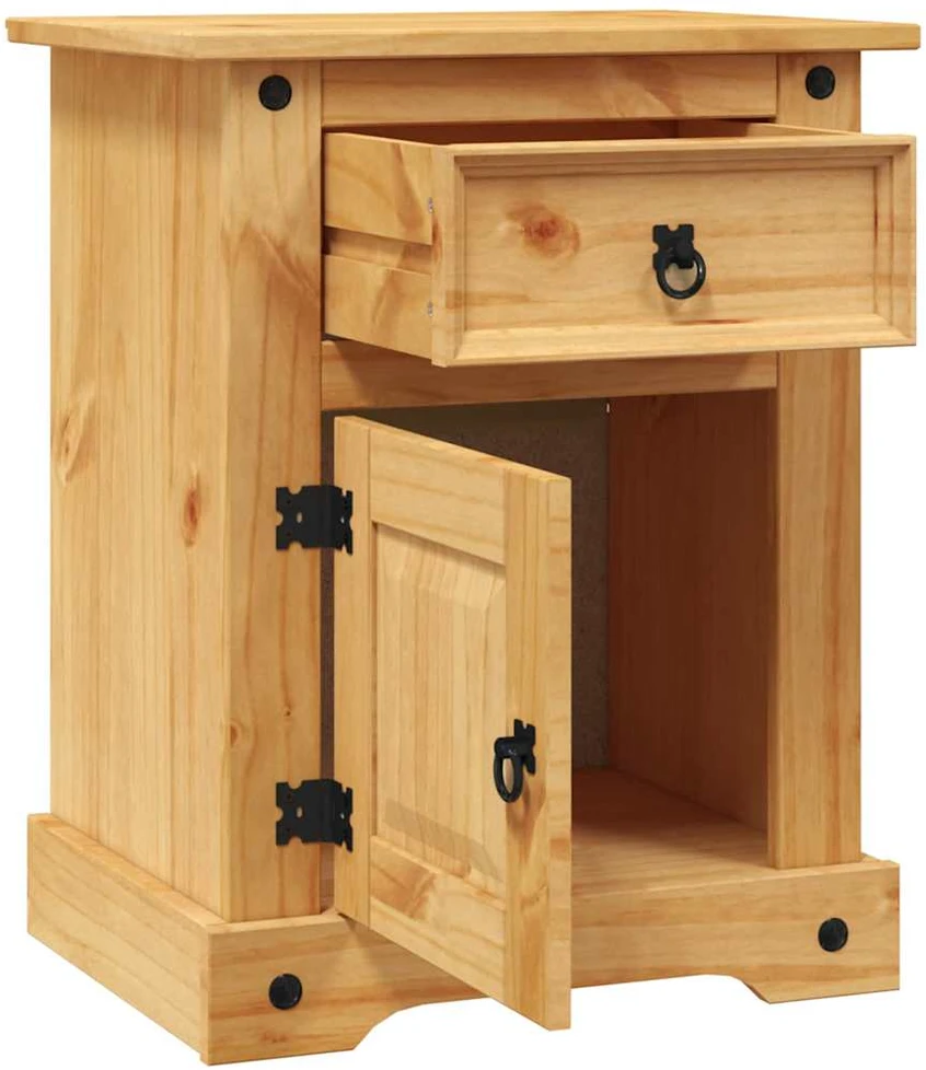 Naktinė spintelė, meksikinė pušis, Corona serija, 53x39x66cm