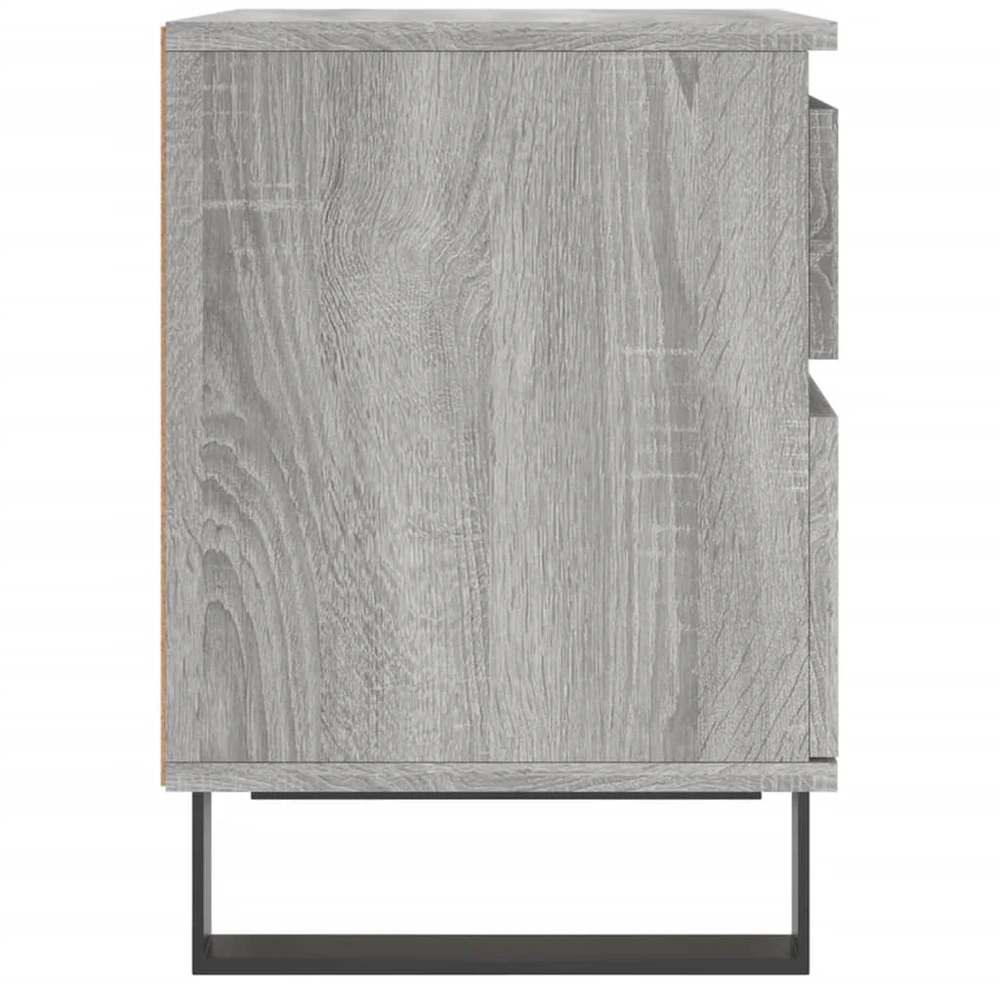 Naktinė spintelė, pilka ąžuolo, 40x35x50cm, apdirbta mediena