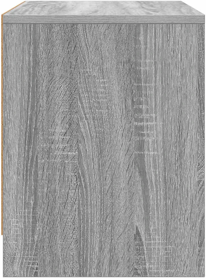 Naktinė spintelė, pilka ąžuolo, 45x34x44,5cm, apdirbta mediena