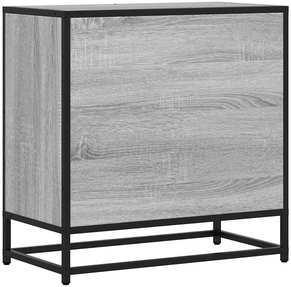 naktinė spintelė Pilka Sonoma 60x31x60 cm Mediena ir metalas