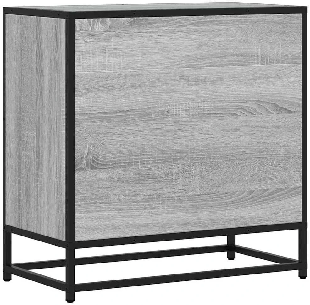 naktinė spintelė Pilka Sonoma 60x31x60 cm Mediena ir metalas