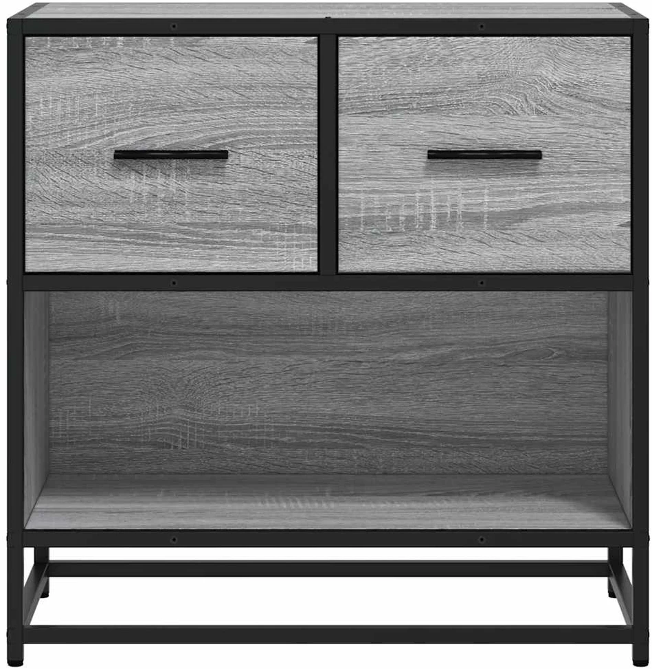 naktinė spintelė Pilka Sonoma 60x31x60 cm Mediena ir metalas