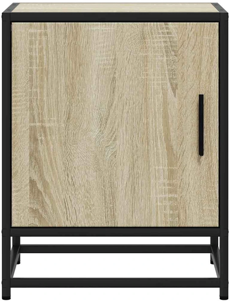 naktinė spintelė Sonoma ąžuolas 40x31x50 cm Mediena ir metalas