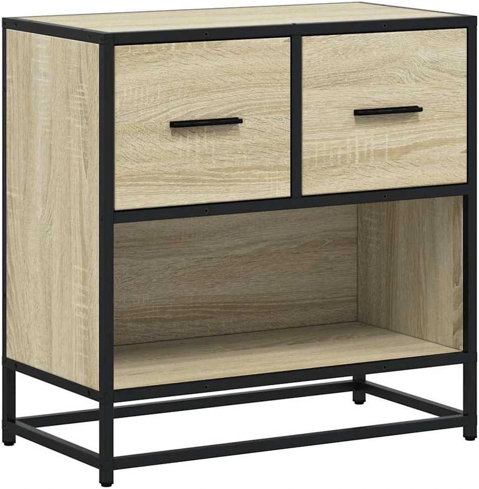 naktinė spintelė Sonoma ąžuolas 60x31x60 cm Mediena ir metalas
