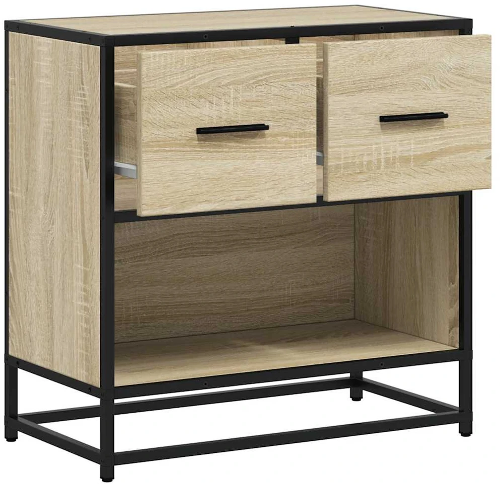 naktinė spintelė Sonoma ąžuolas 60x31x60 cm Mediena ir metalas