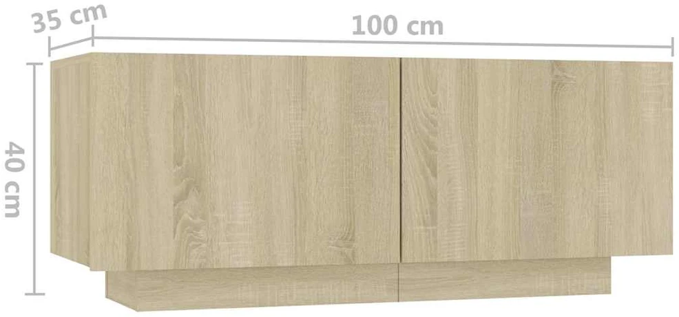 Naktinė spintelė, sonoma ąžuolo spalvos, 100x35x40cm, MDP