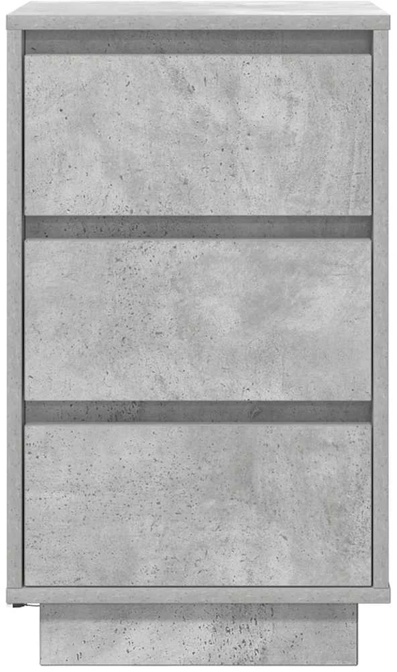 naktinė spintelė su LED lemputėmis Betoninė pilka 38x34x65 cm