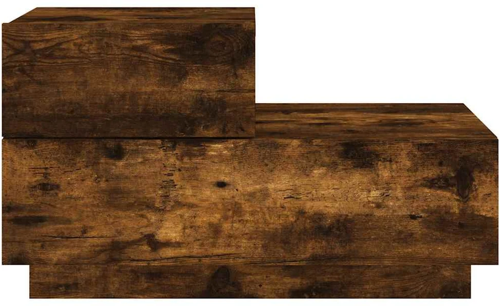 Naktinė spintelė su LED lemputėmis, dūminė, 70x36x40,5cm