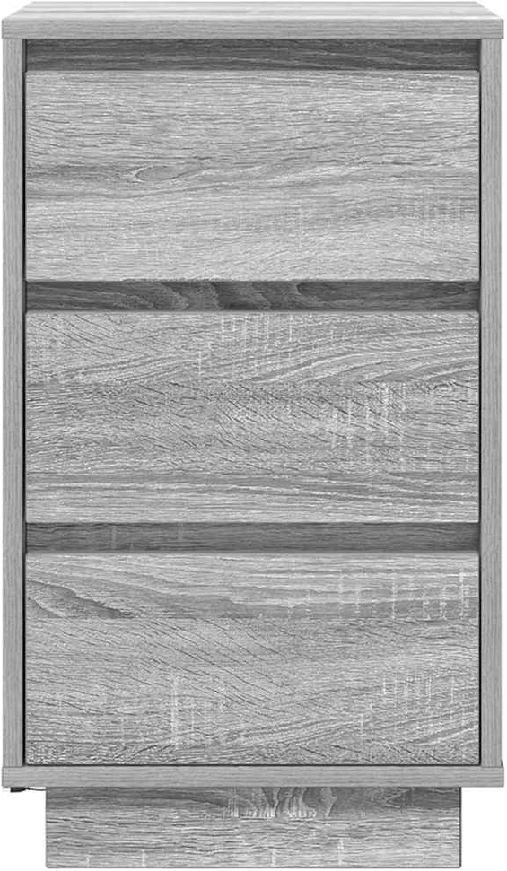 naktinė spintelė su LED lemputėmis Pilka Sonoma 38x34x65 cm