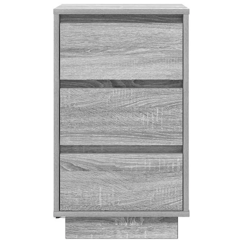 naktinė spintelė su LED lemputėmis Pilka Sonoma 38x34x65 cm