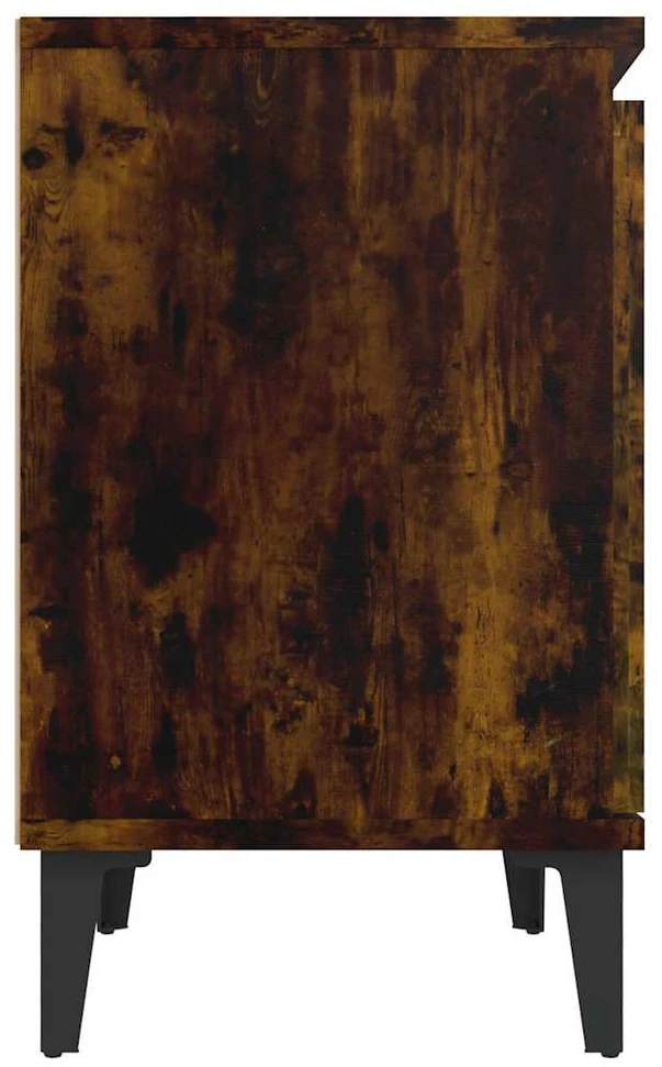 Naktinė spintelė su metalinėmis kojelėmis, ąžuolo, 40x30x50cm