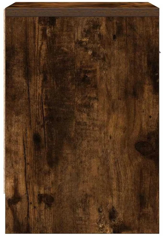 Naktinė spintelė su stalčiumi, dūminio ąžuolo, 39x28x41cm