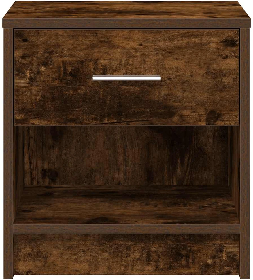 Naktinė spintelė su stalčiumi, dūminio ąžuolo, 39x28x41cm