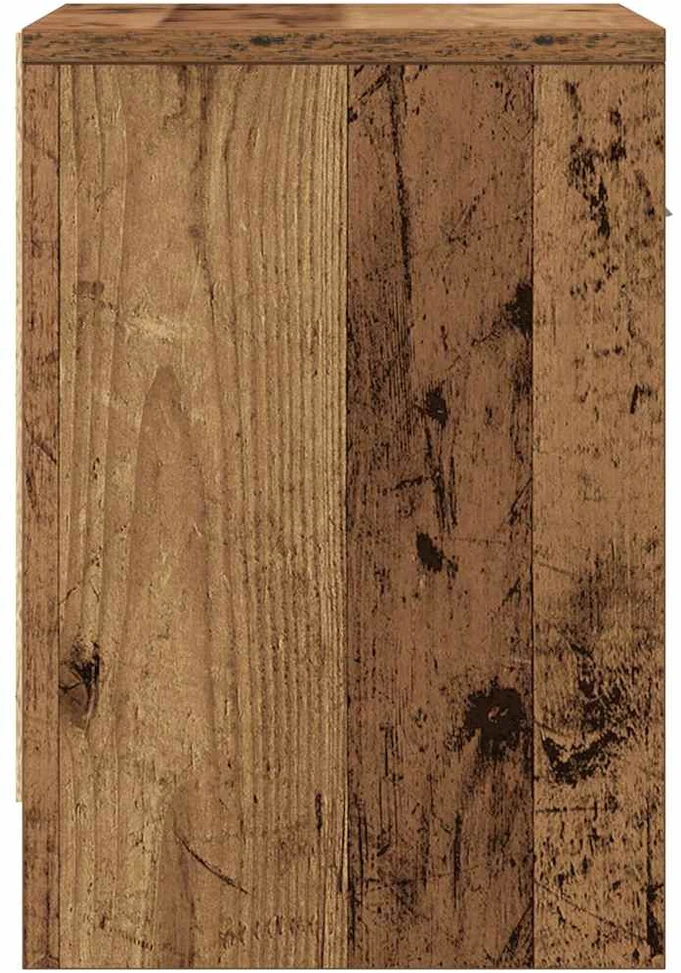 Naktinė spintelė su stalčiumi, sendintos medienos, 39x28x41cm