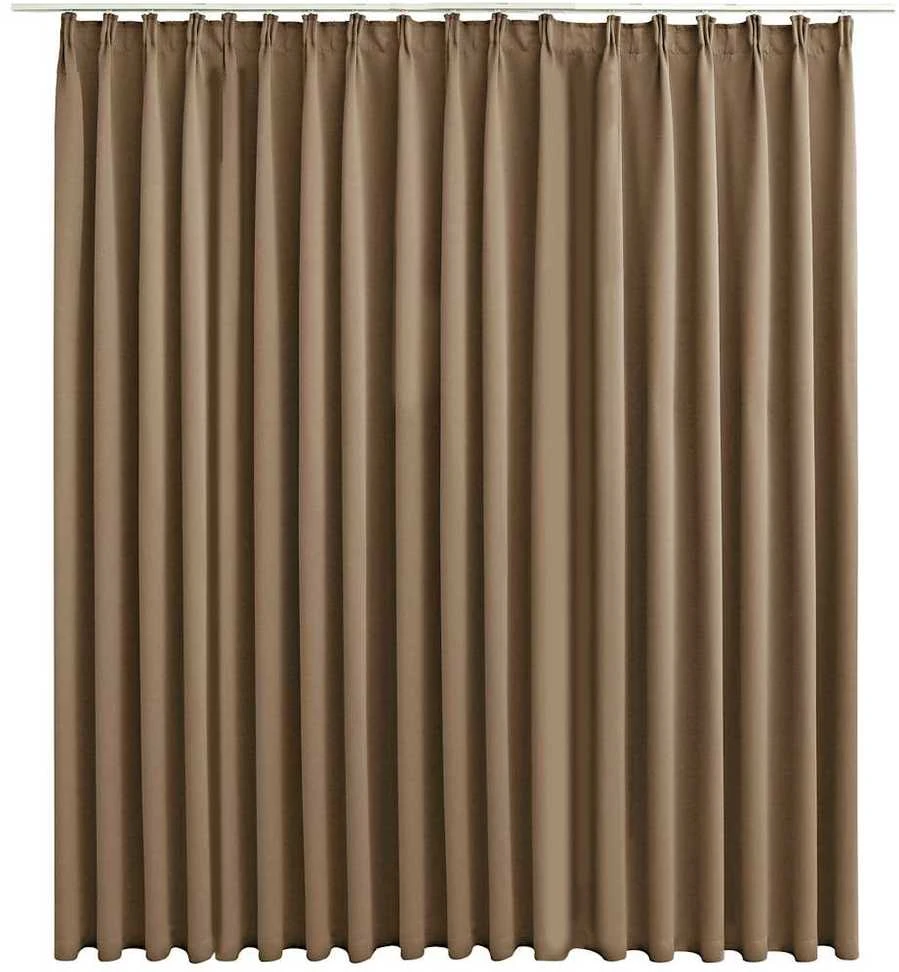 Naktinė užuolaida su kabliukais, taupe spalvos, 290x245cm
