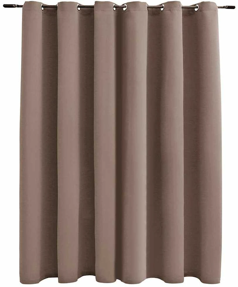 Naktinė užuolaida su metaliniais žiedais, taupe, 290x245cm