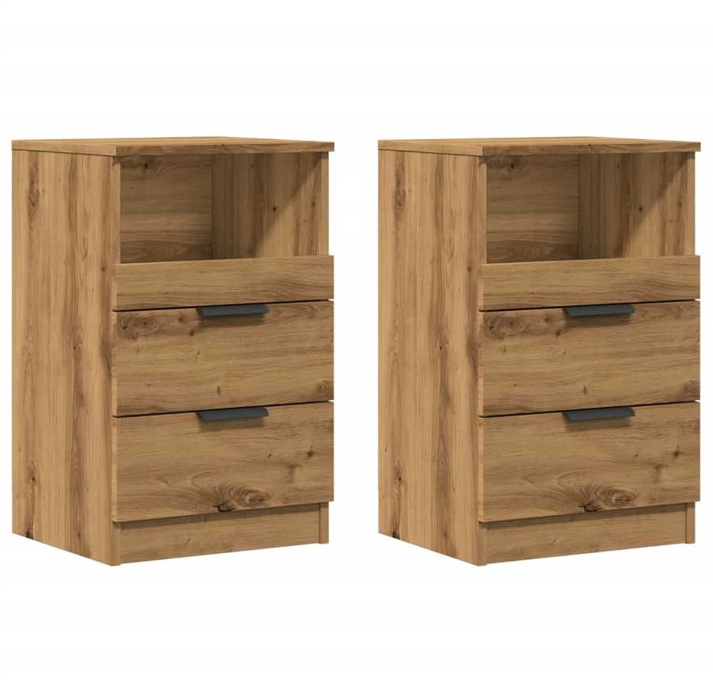 Bedside Cabinet 2 vnt. Artisano ąžuolo Medium Engineered Wood