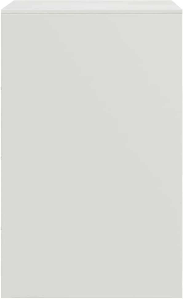 Naktinės spintelės, 2vnt., baltos, 34,5x39x62cm, plienas