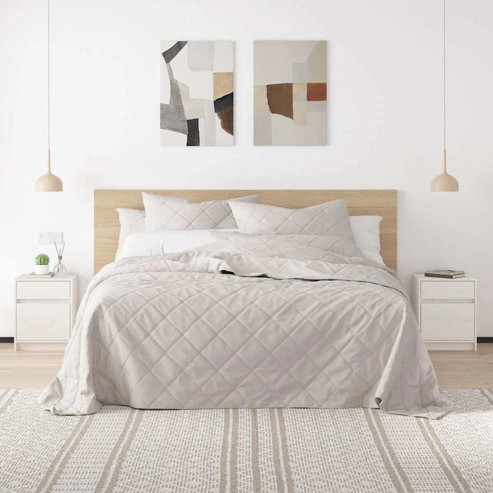 Naktinės spintelės, 2vnt., baltos, 40x31x50cm, pušies masyvas