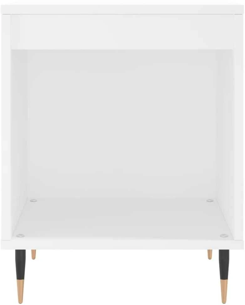 Naktinės spintelės, 2vnt., baltos, 40x35x50cm, apdirbta mediena