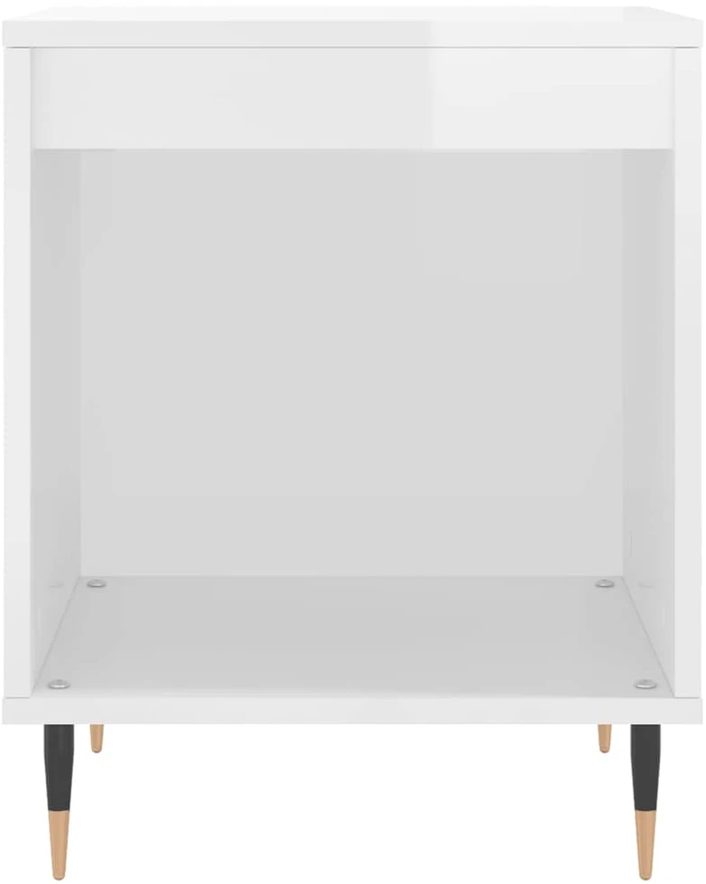 Naktinės spintelės, 2vnt., baltos, 40x35x50cm, apdirbta mediena