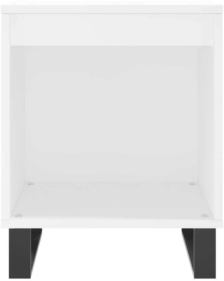 Naktinės spintelės, 2vnt., baltos, 40x35x50cm, apdirbta mediena