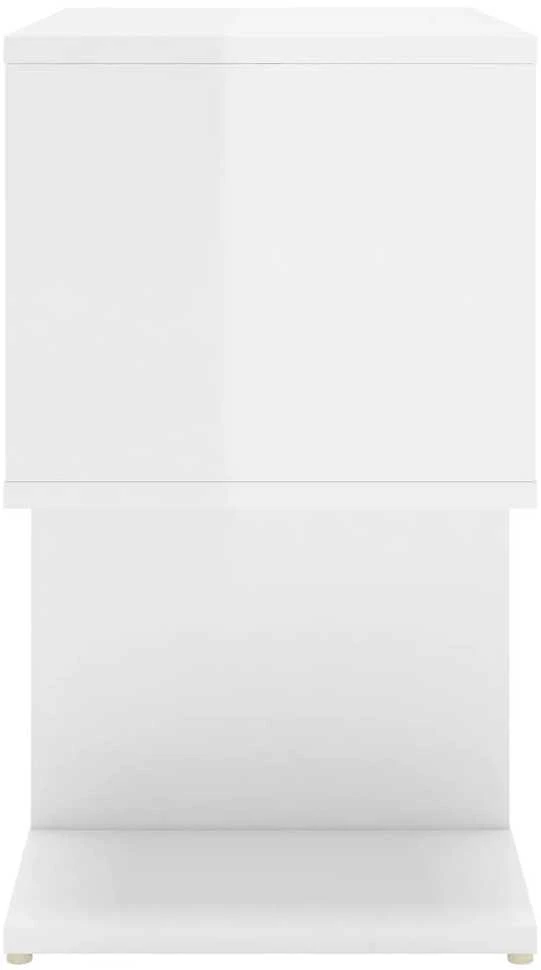Naktinės spintelės, 2vnt., baltos, 50x30x51,5cm, mediena