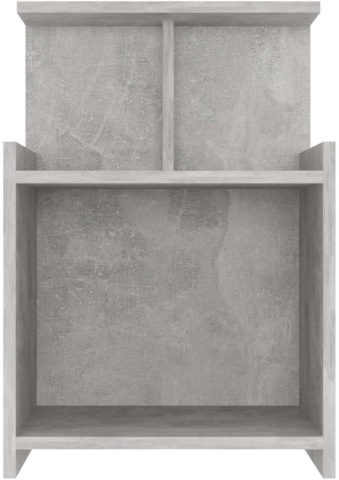 Naktinės spintelės, 2vnt., betono, 40x35x60cm, apdirbta mediena