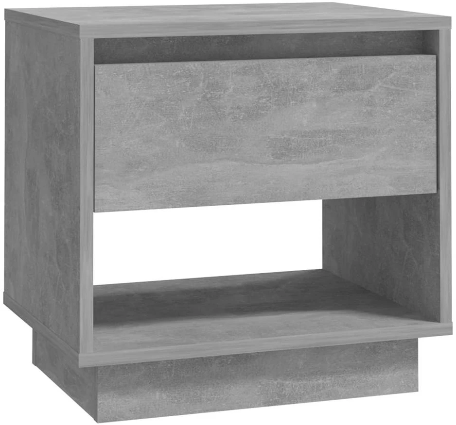 Naktinės spintelės, 2vnt., betono, 45x34x44cm, apdirbta mediena