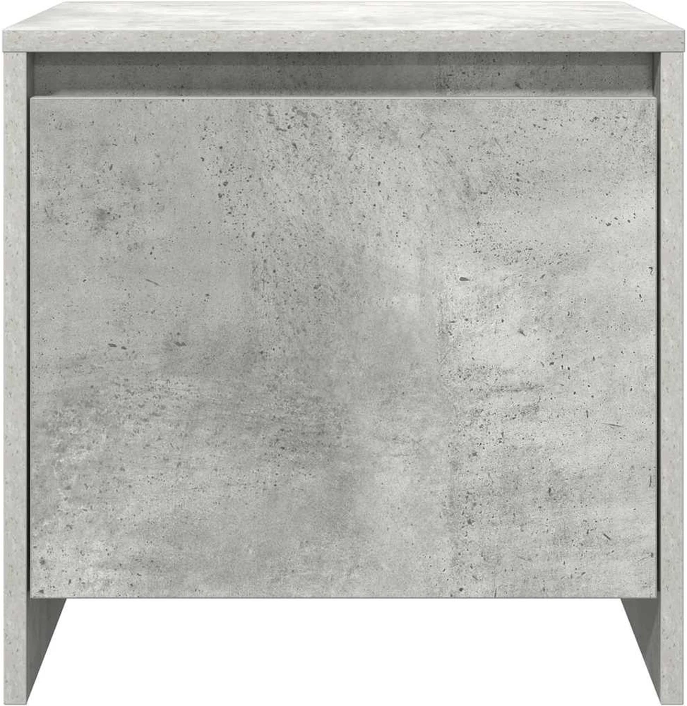 Naktinės spintelės, 2vnt., betono pilkos, 45x34x44,5cm, MDP