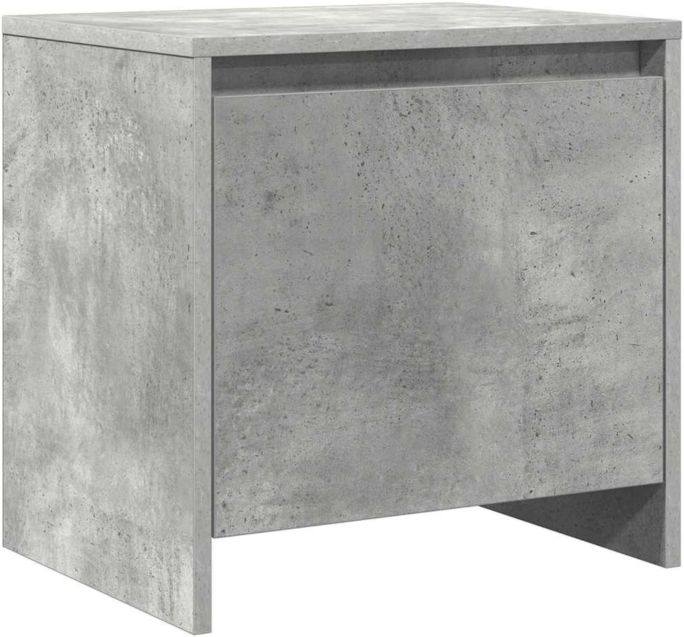 Naktinės spintelės, 2vnt., betono pilkos, 45x34x44,5cm, MDP
