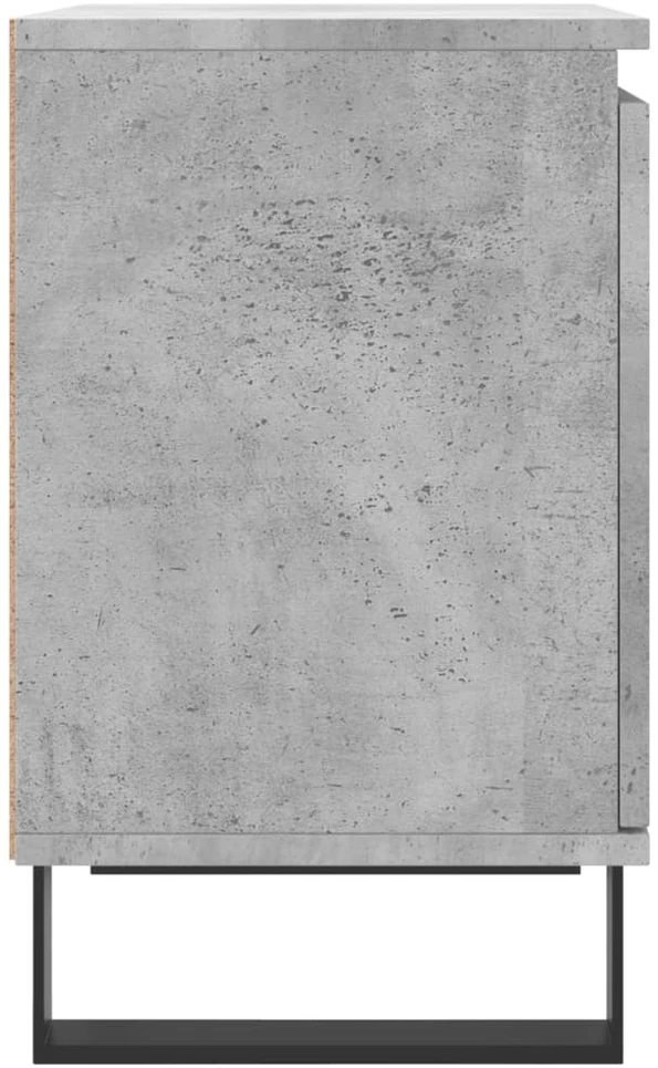 Naktinės spintelės, 2vnt., betono pilkos, 40x30x50cm, mediena