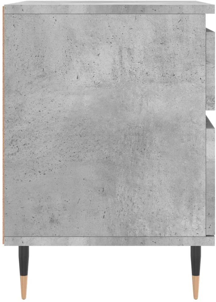Naktinės spintelės, 2vnt., betono pilkos, 40x35x50cm, mediena