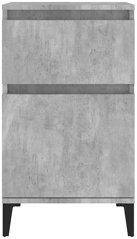 Naktinės spintelės, 2vnt., betono pilkos spalvos, 40x35x70cm