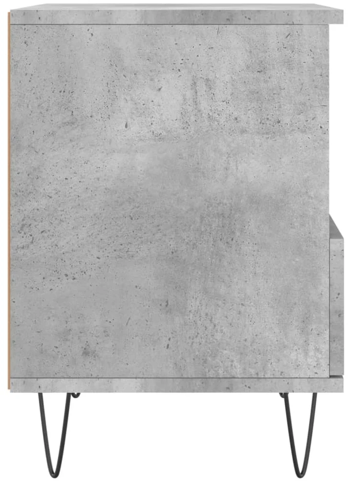 Naktinės spintelės, 2vnt., betono pilkos, 40x35x50cm, mediena
