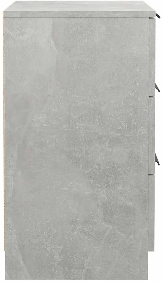 Naktinės spintelės, 2vnt., betono pilkos spalvos, 40x36x65cm