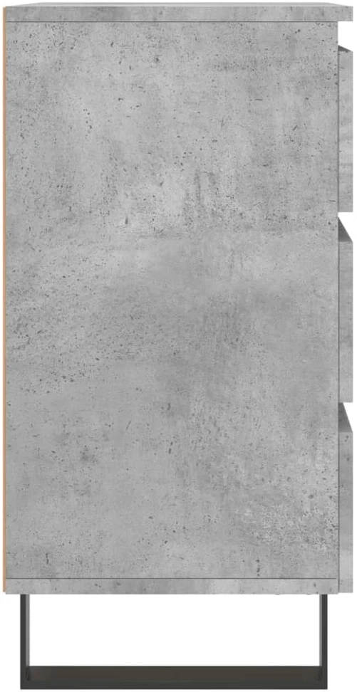 Naktinės spintelės, 2vnt., betono pilkos, 40x35x69cm, mediena