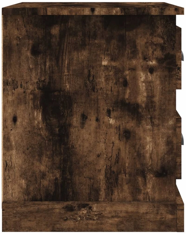 Naktinės spintelės, 2vnt., dūminės, 39x39x47,5cm, mediena