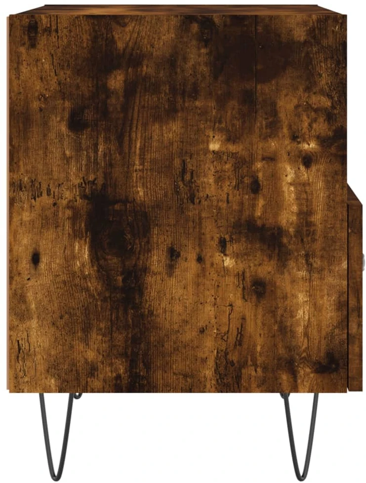 Naktinės spintelės, 2vnt., dūminės, 40x35x47,5cm, mediena