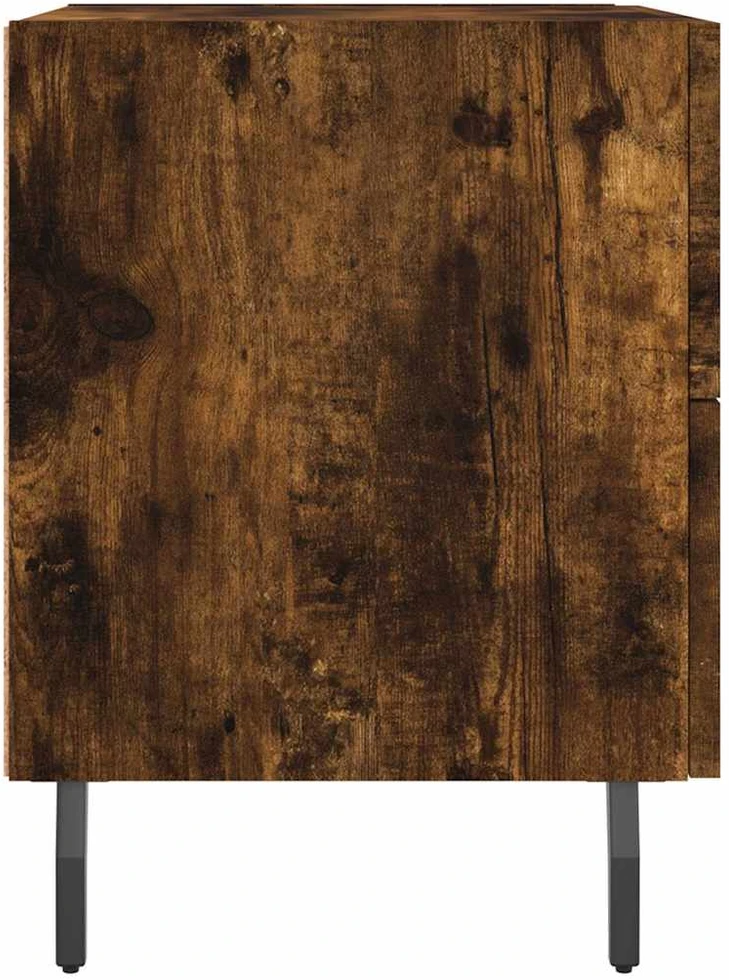 Naktinės spintelės, 2vnt., dūminės, 40x35x47,5cm, mediena